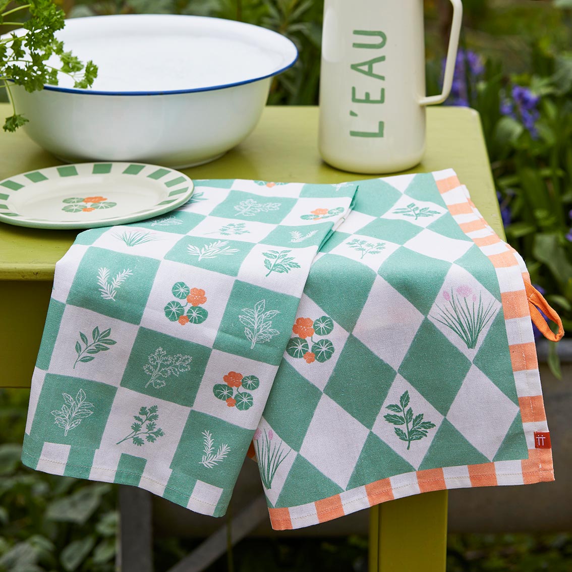 Herb Fabric Tea Towels - 2 Pack