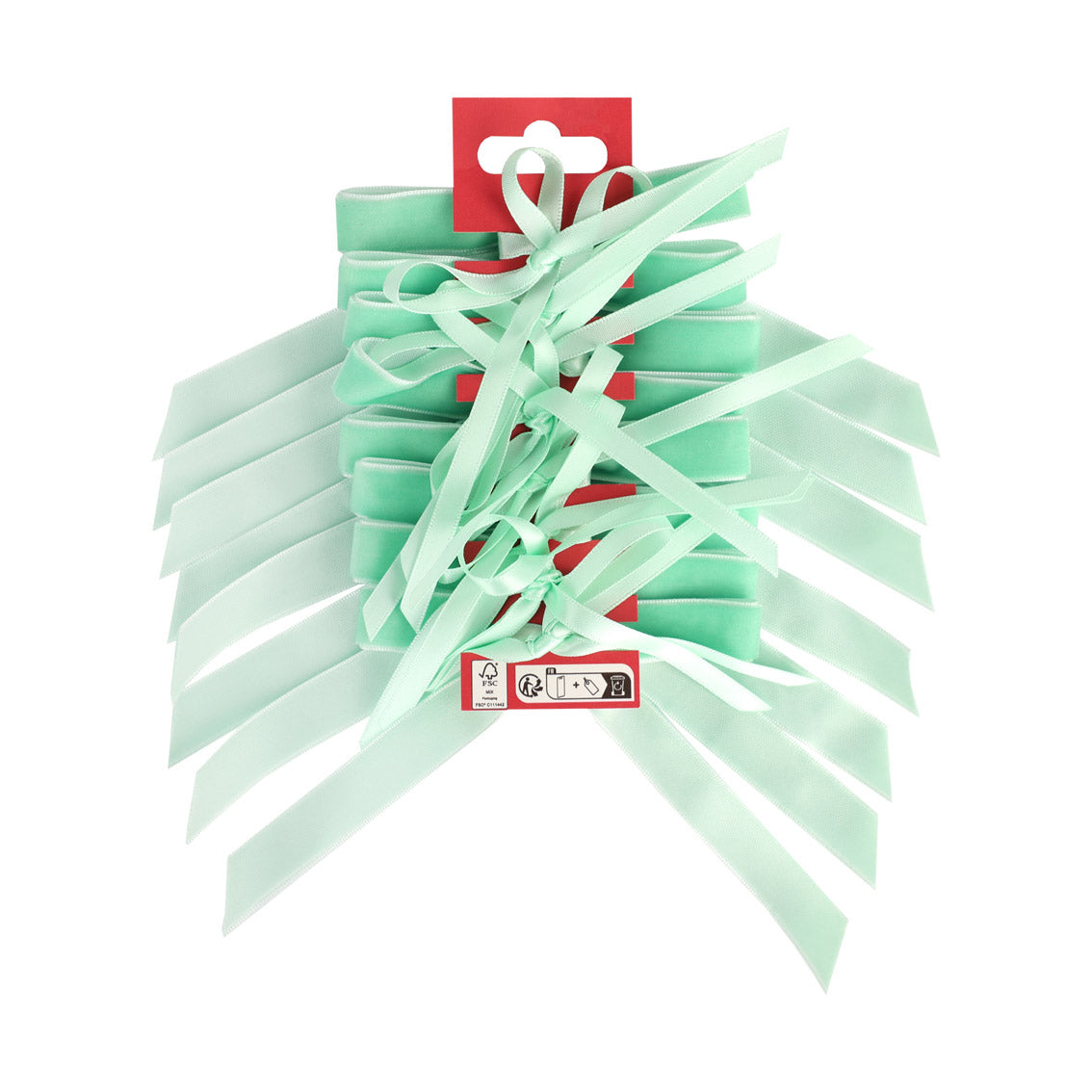 Green Velvet Decorative Bows - 8 Pack