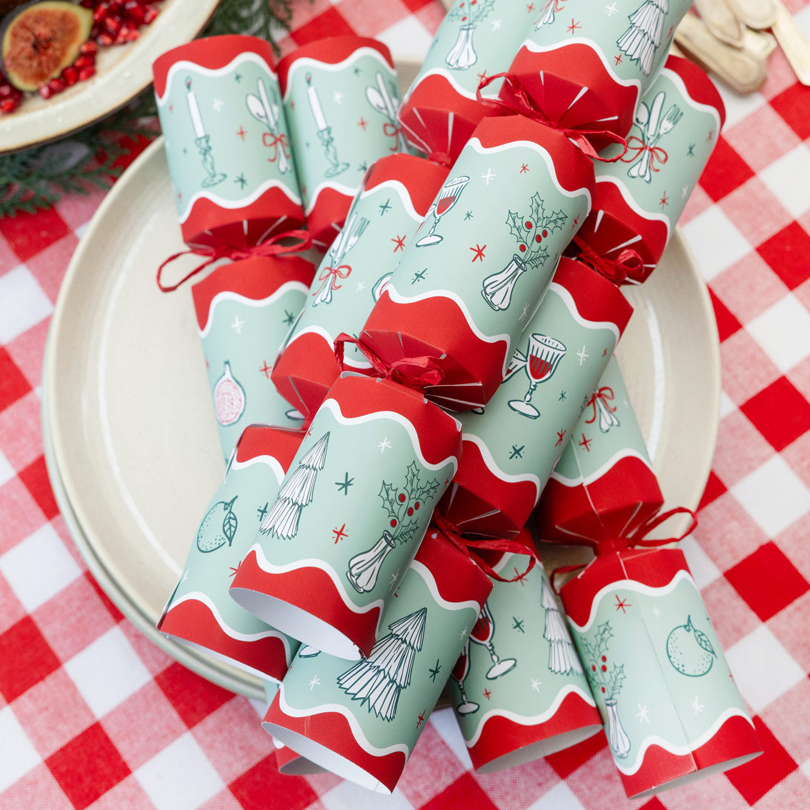 Bon Noel Icons Green Christmas Crackers – 6 Pack