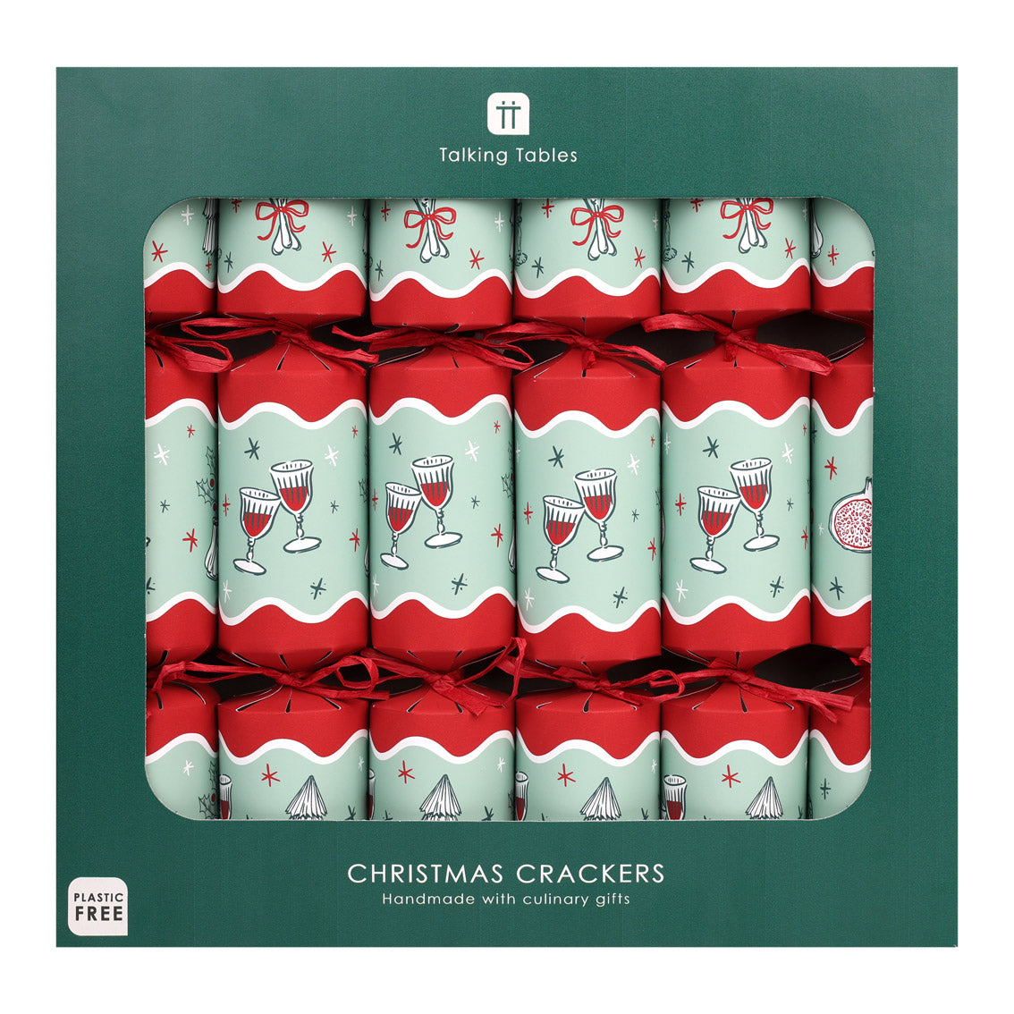 Bon Noel Icons Green Christmas Crackers – 6 Pack