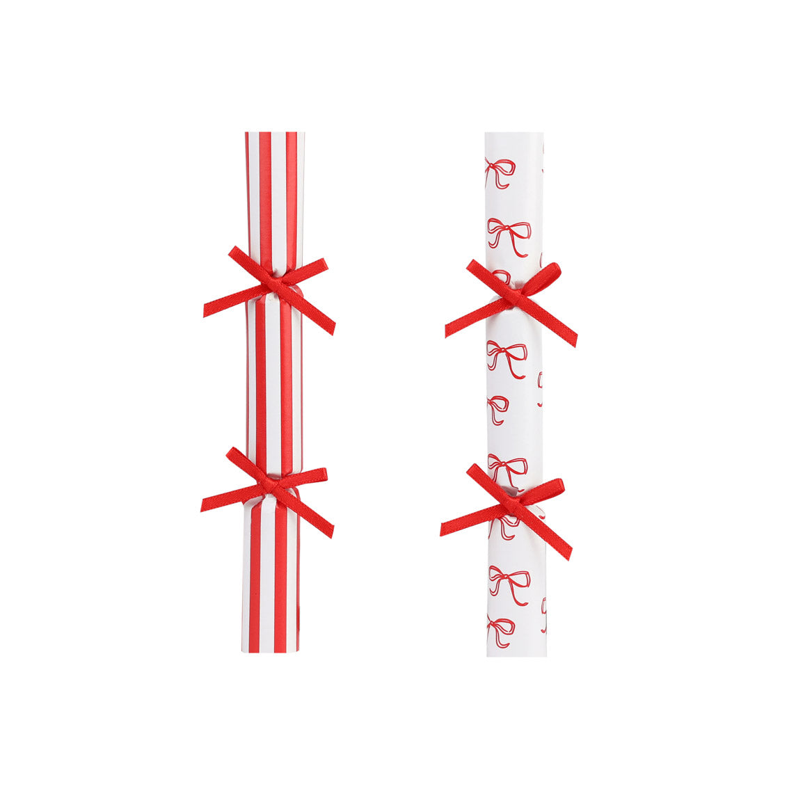 Bow Christmas Saucer Crackers - 8 Pack