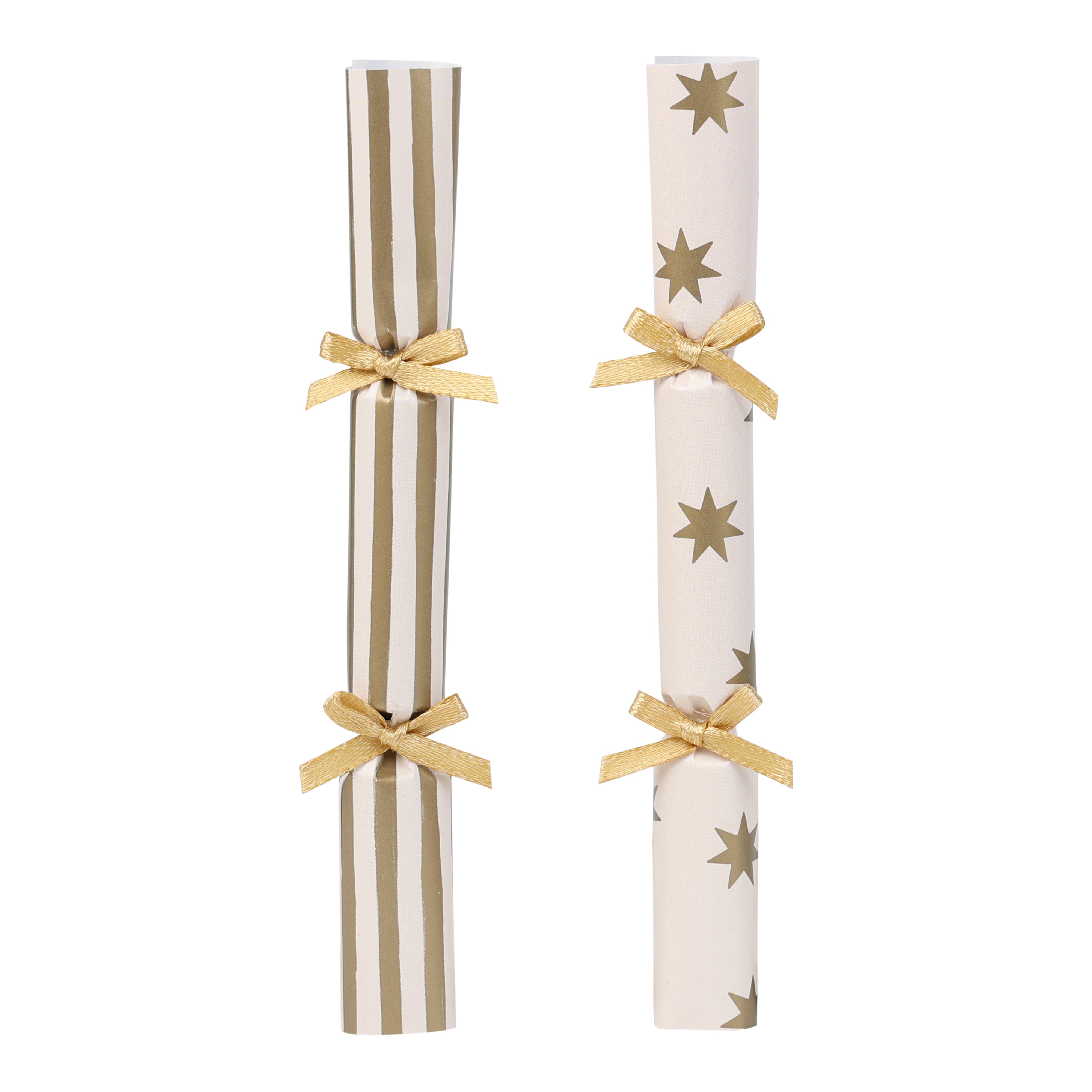 Gold Christmas Saucer Crackers - 8 Pack