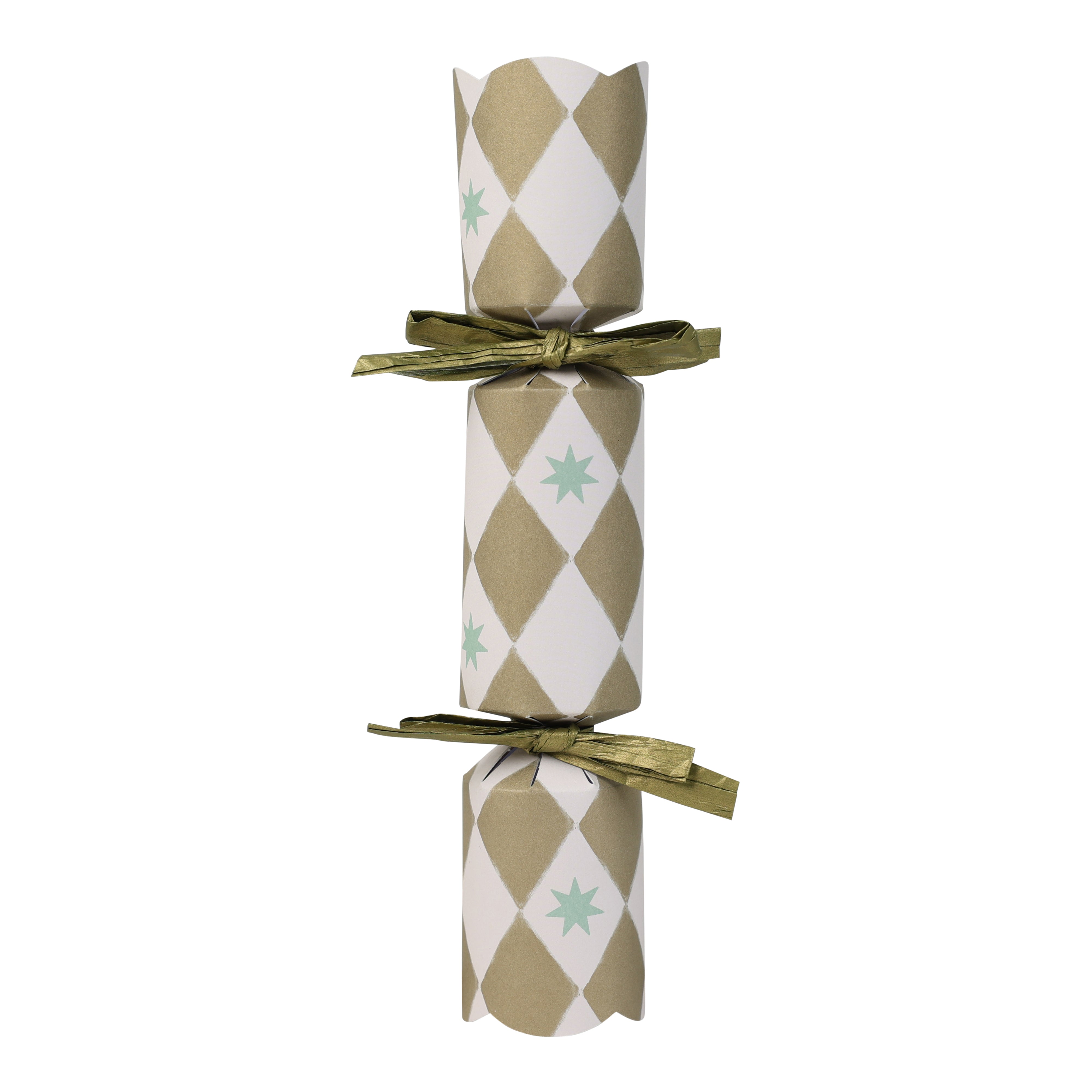 Gold Harlequin Mini Christmas Crackers - 6 Pack
