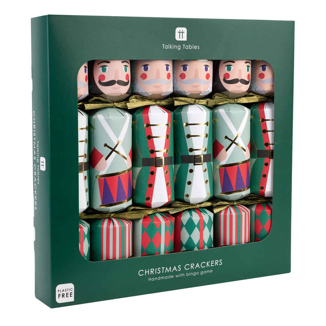 Nutcracker 3 Design Christmas Crackers - 6 Pack