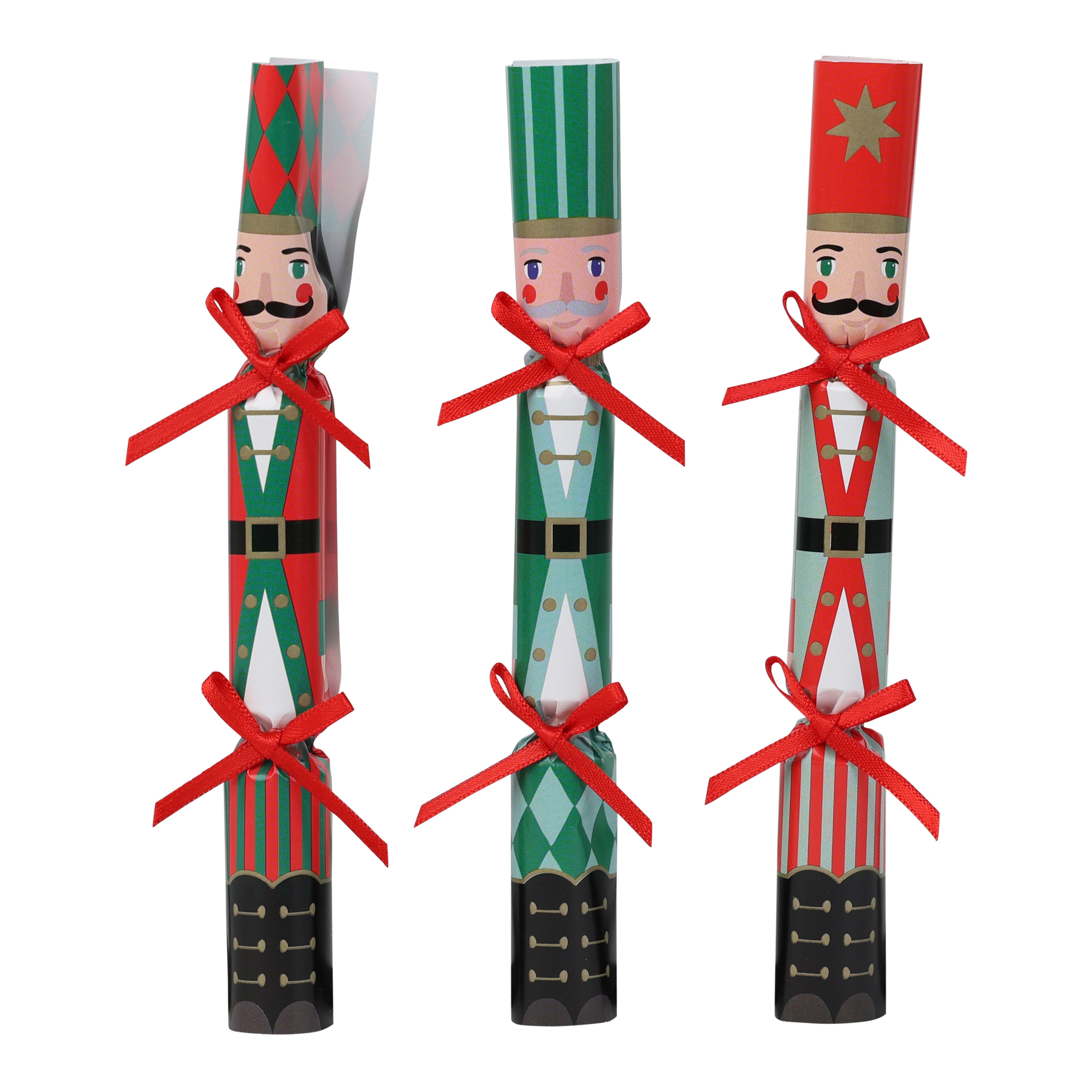 Nutcracker Christmas Saucer Crackers - 8 Pack