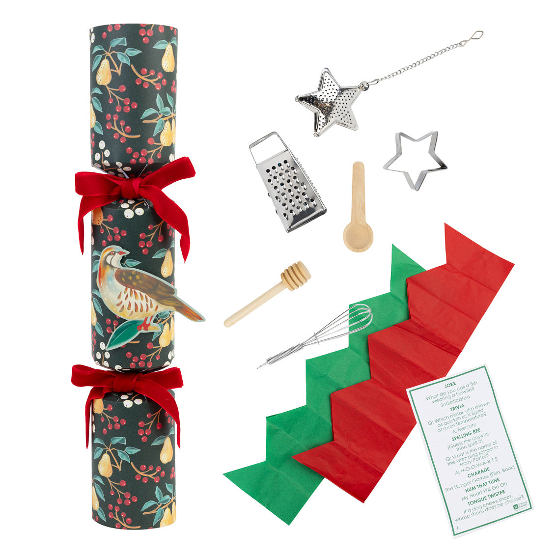 Partridge & Pear Christmas Crackers - 6 Pack