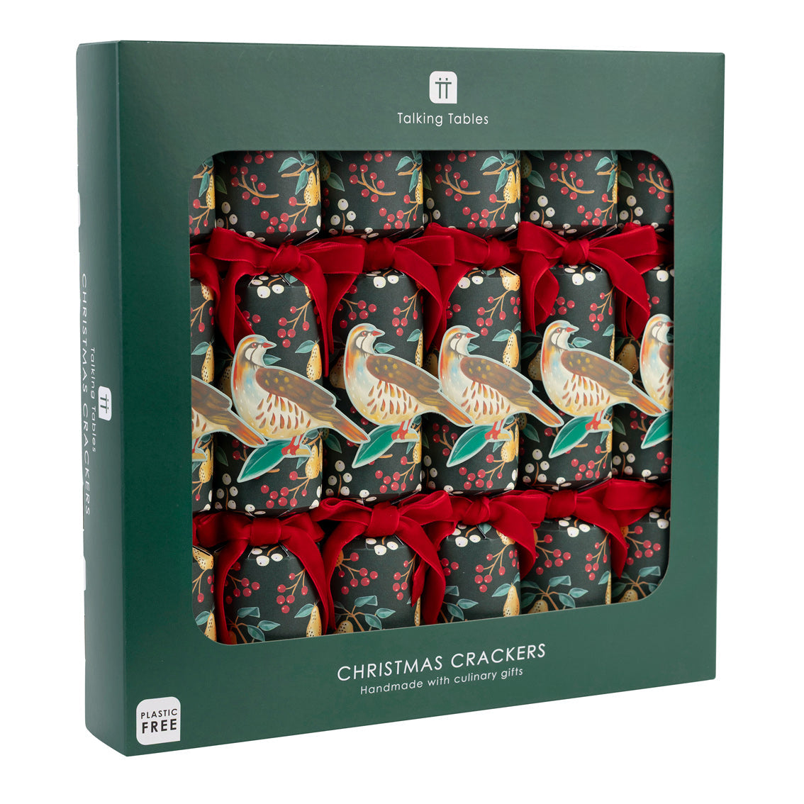 Partridge & Pear Christmas Crackers - 6 Pack