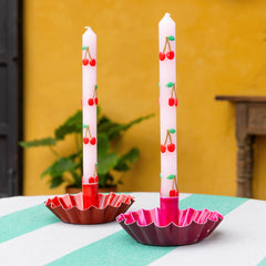 Cherry Dinner Candles - 2 Pack