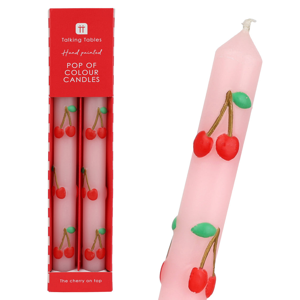 Cherry Dinner Candles - 2 Pack