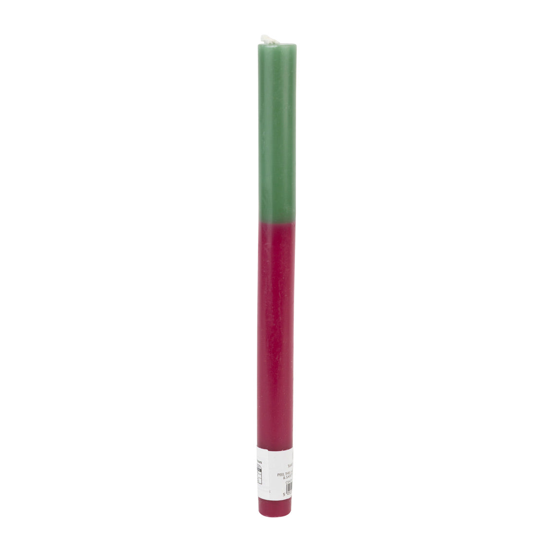 Green & Burgundy Straight Dinner Candle