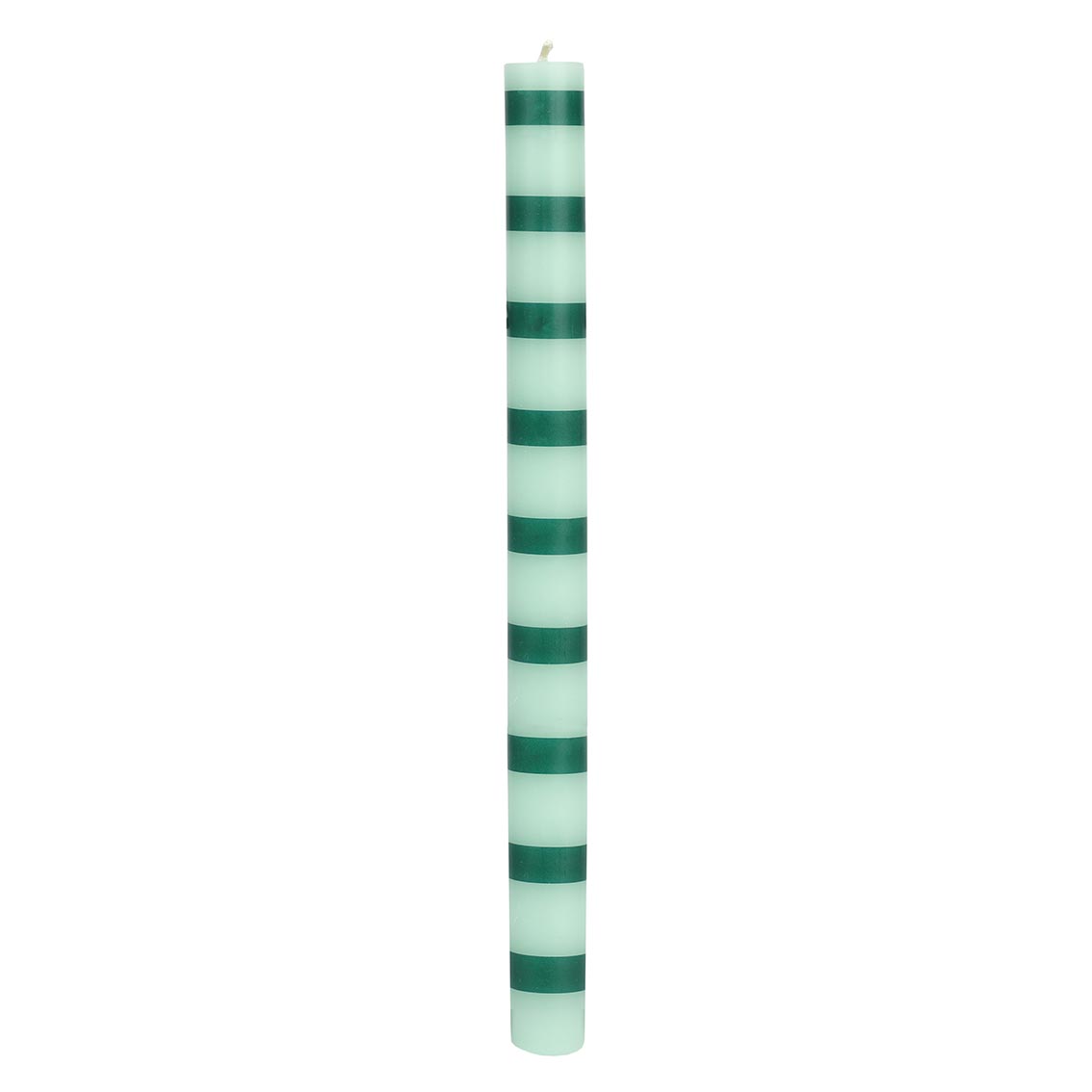 Green Stripe Dinner Candle