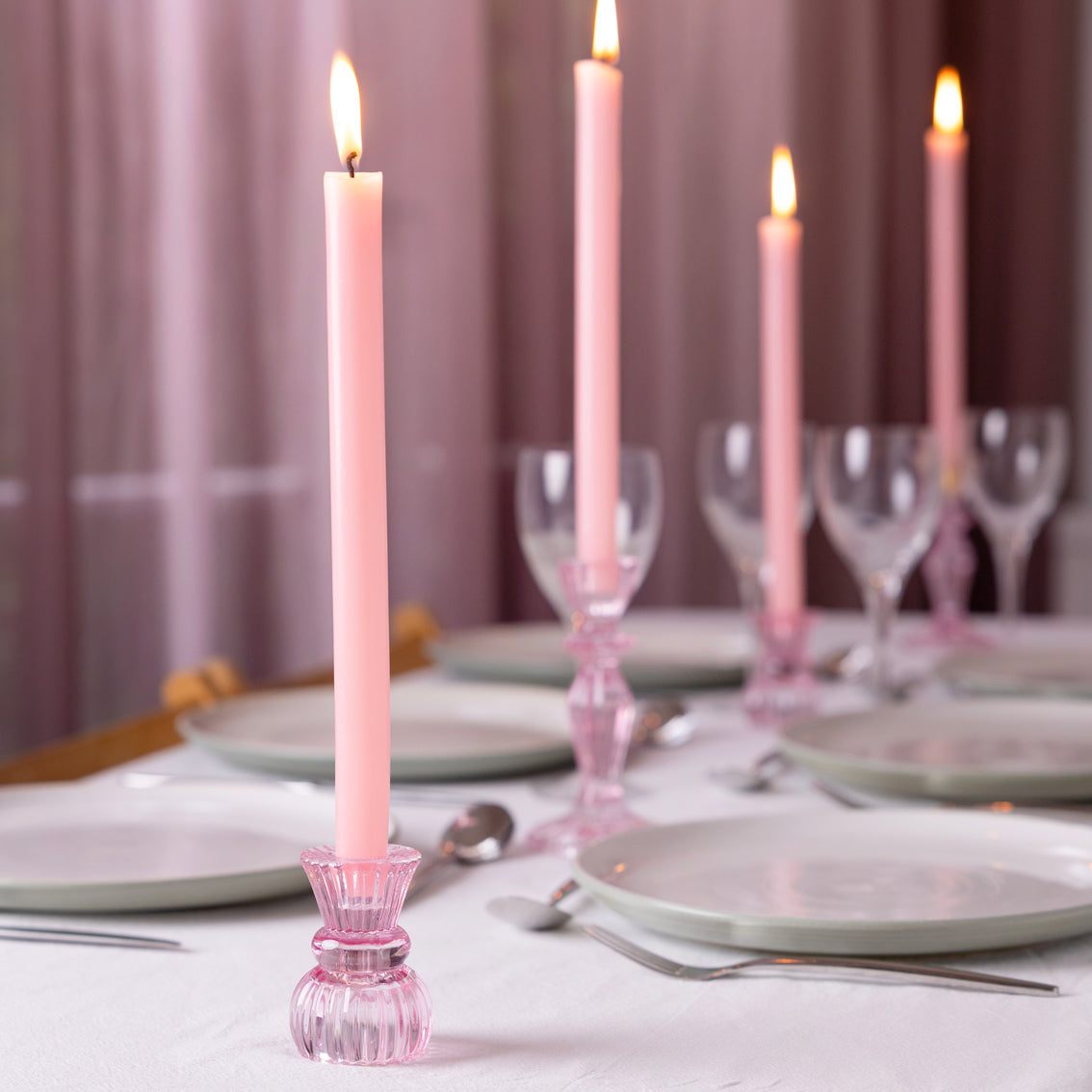 Pink Dinner Candle