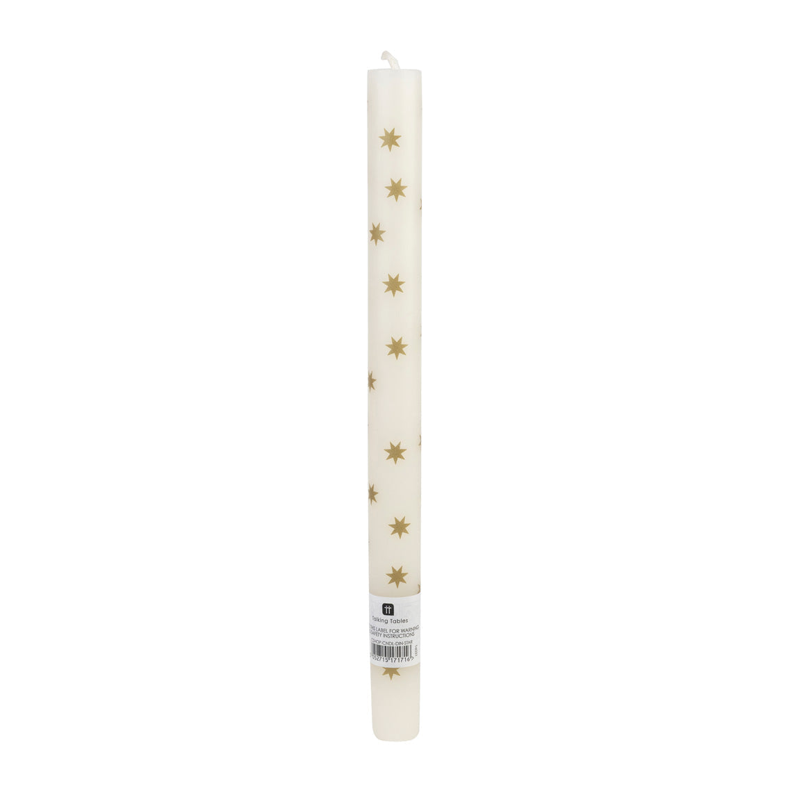 Gold Stars Straight Dinner Candle