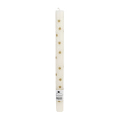 Gold Stars Straight Dinner Candle
