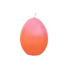 Pink & Orange Ombre Egg Shaped Candle