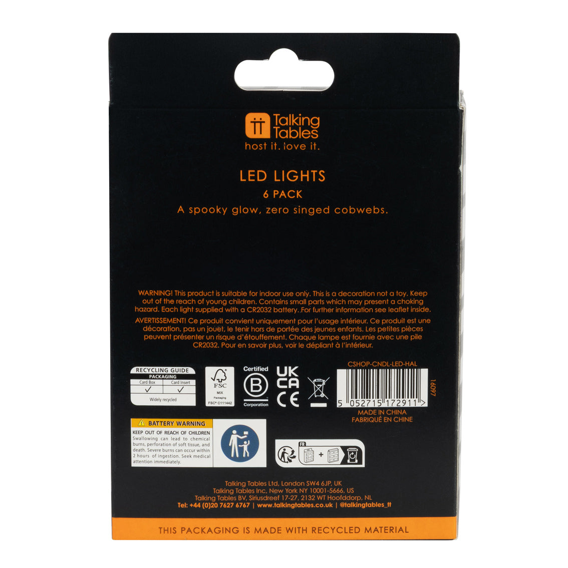 Flameless LED Halloween Tealight Candle – 6 Pack