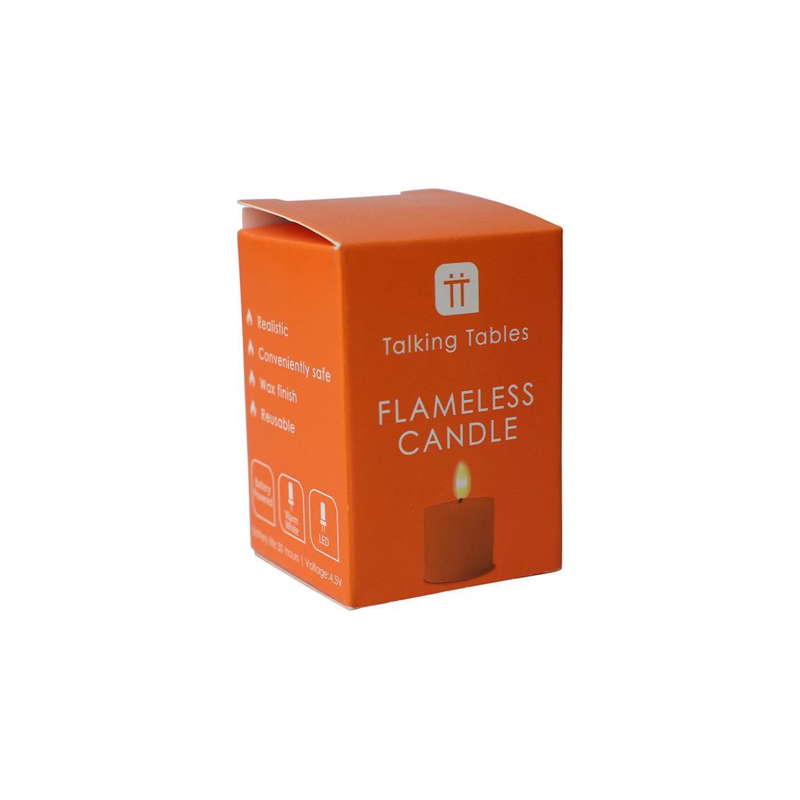 Orange Flameless LED Wax Tealight Candle