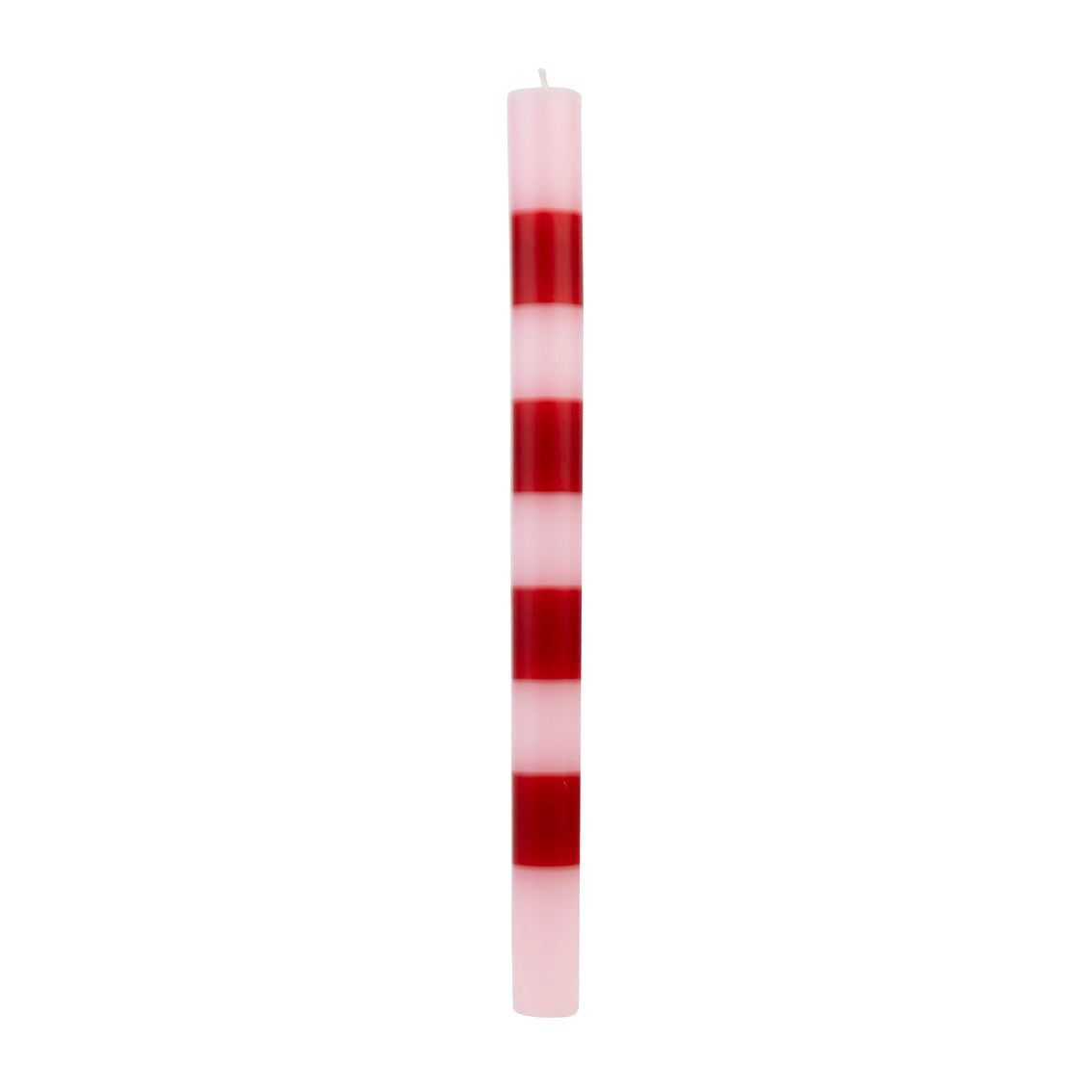 Pink & Red Stripe Dinner Candles - 4 Pack