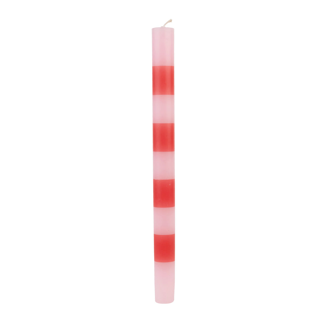 Pink & Red Stripe Dinner Candles - 4 Pack