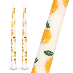 Lemon Taper Dinner Candles - 2 Pack