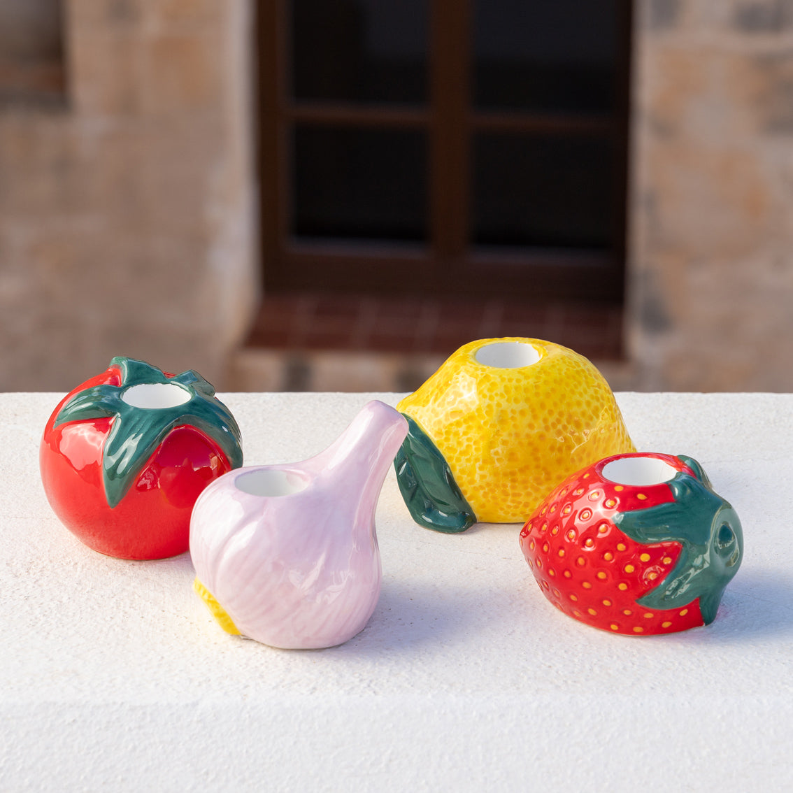 Lemon Ceramic Candle Holder - 6cm