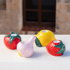 Lemon Ceramic Candle Holder - 6cm