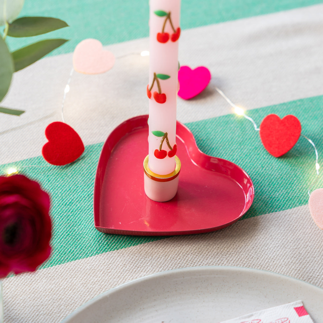 Cherry Dinner Candles - 2 Pack