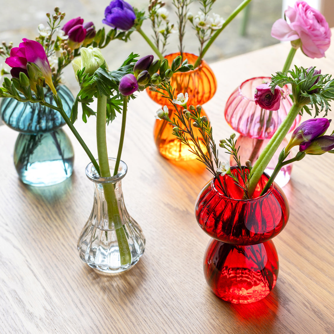 Green Mushroom Glass Candle Holder & Bud Vase