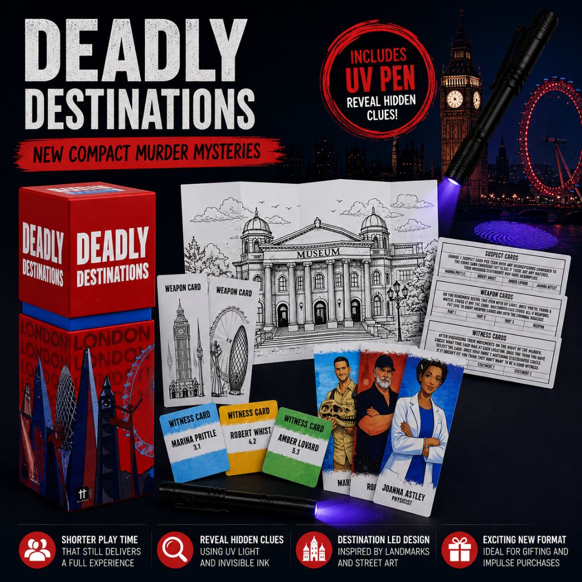 London Murder Mystery Game - Deadly Destinations