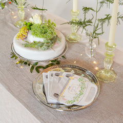 Green Glass Candlestick Holder