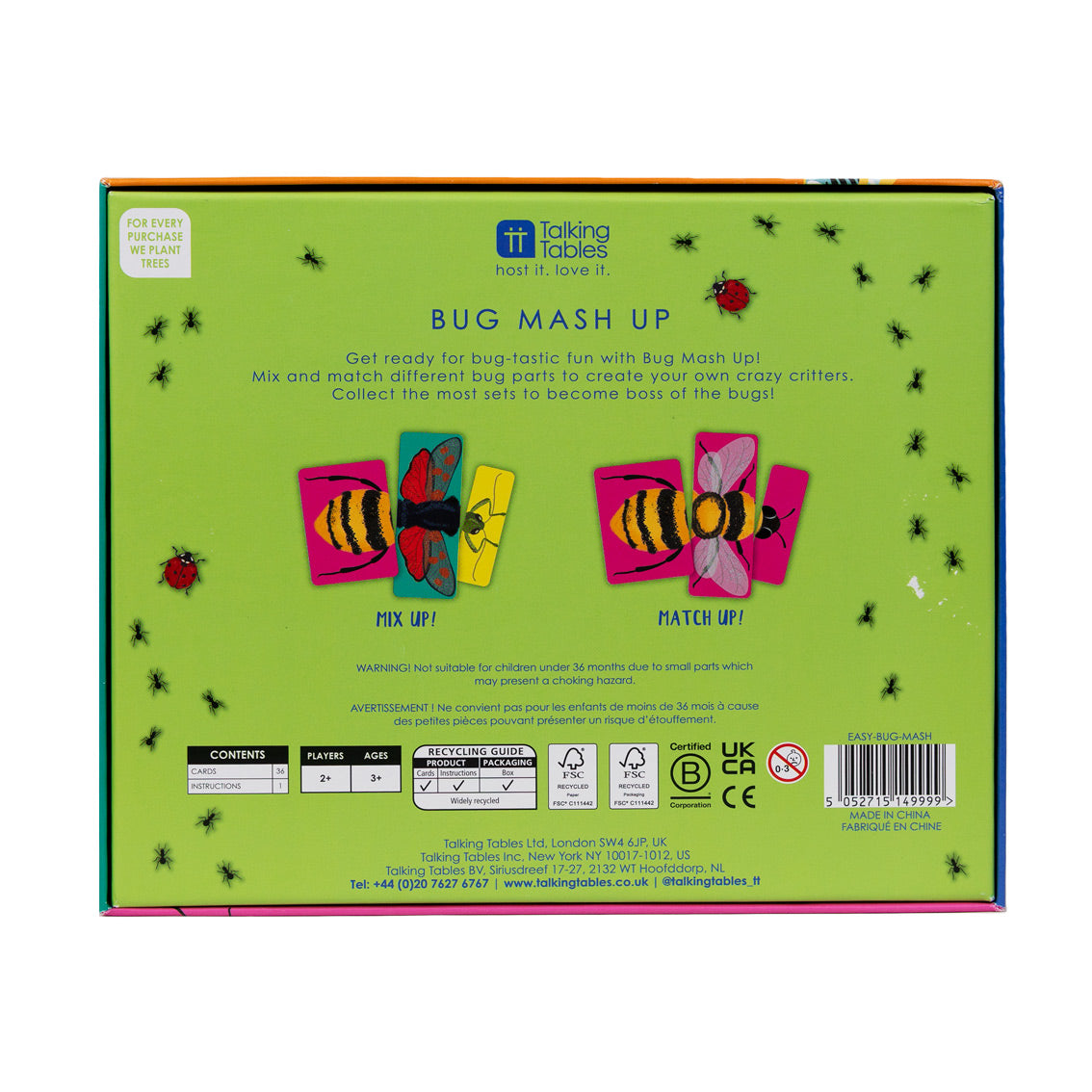 Bug Mash Up Family Card Game