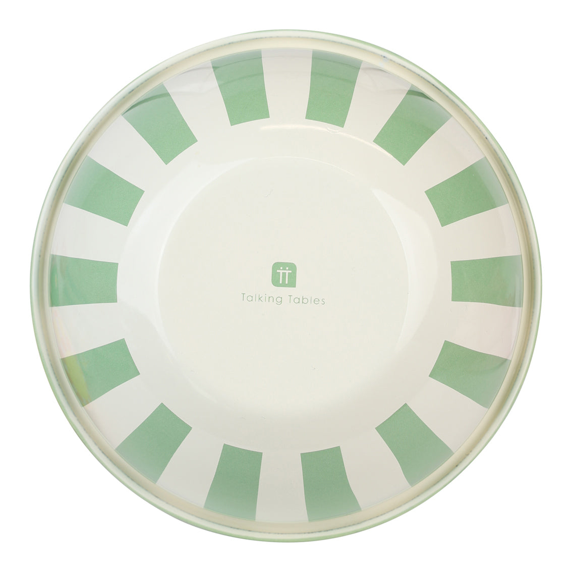 Green Stripe Enamel Bowl - 16cm