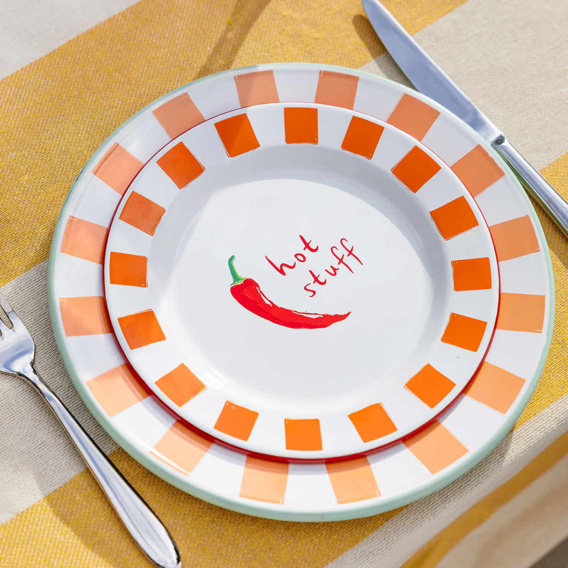 Chilli Enamel Plate - 20cm