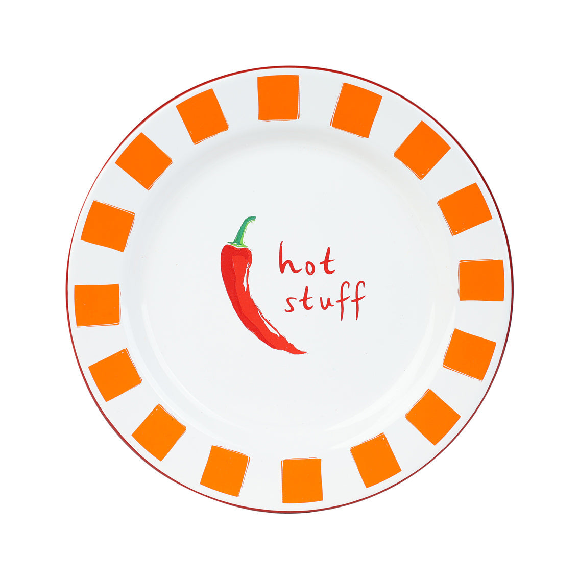 Chilli Enamel Plate - 20cm