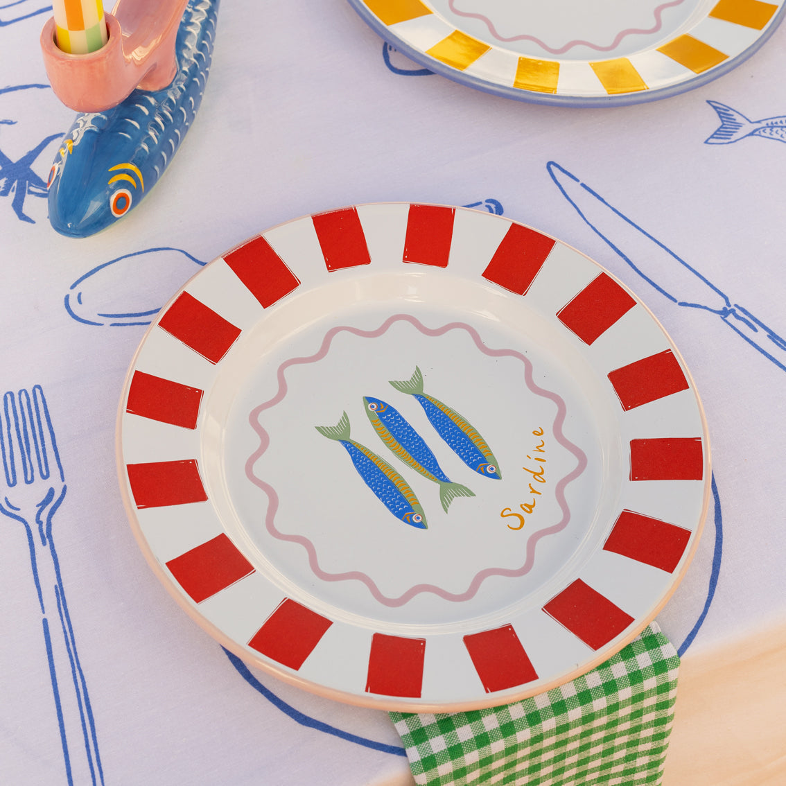 Fish Enamel Plate - 25cm