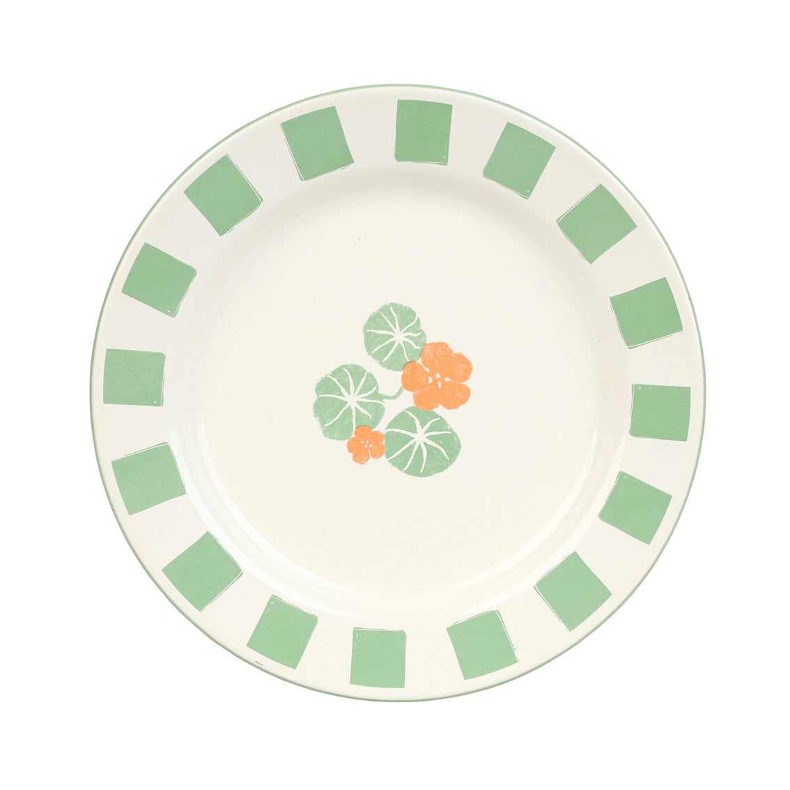 Nasturtium Enamel Plate - 20cm