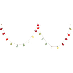 Christmas Light Bulb Felt Bunting - 2m
