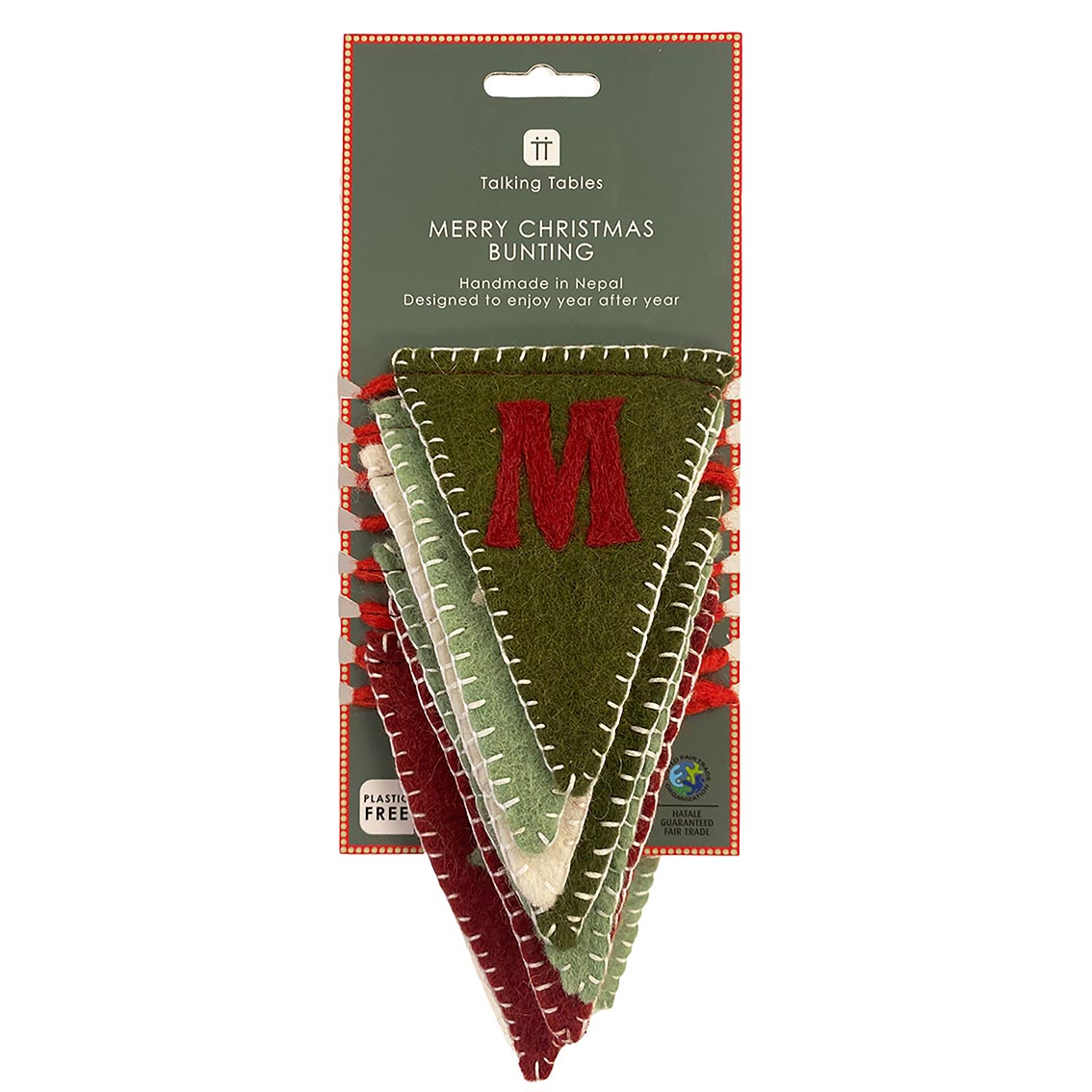Merry Christmas Felt Bunting Banner - 2m