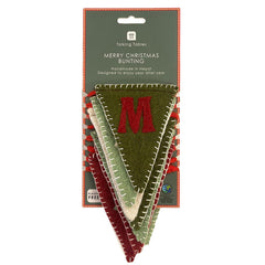 Merry Christmas Felt Bunting Banner - 2m