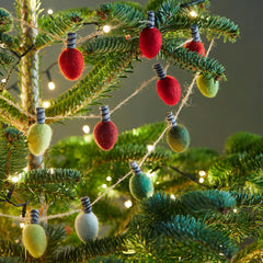 Christmas Light Bulb Felt Bunting - 2m