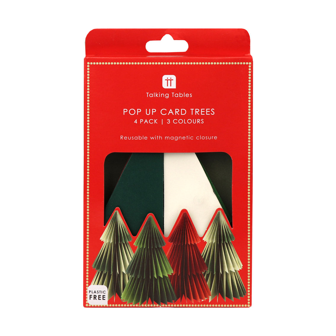 Pop Up Card Tree Decorations - 4 Pack