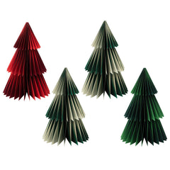Pop Up Card Tree Decorations - 4 Pack