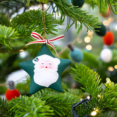 Handmade Santa Christmas Tree Decorations – 4 Pack