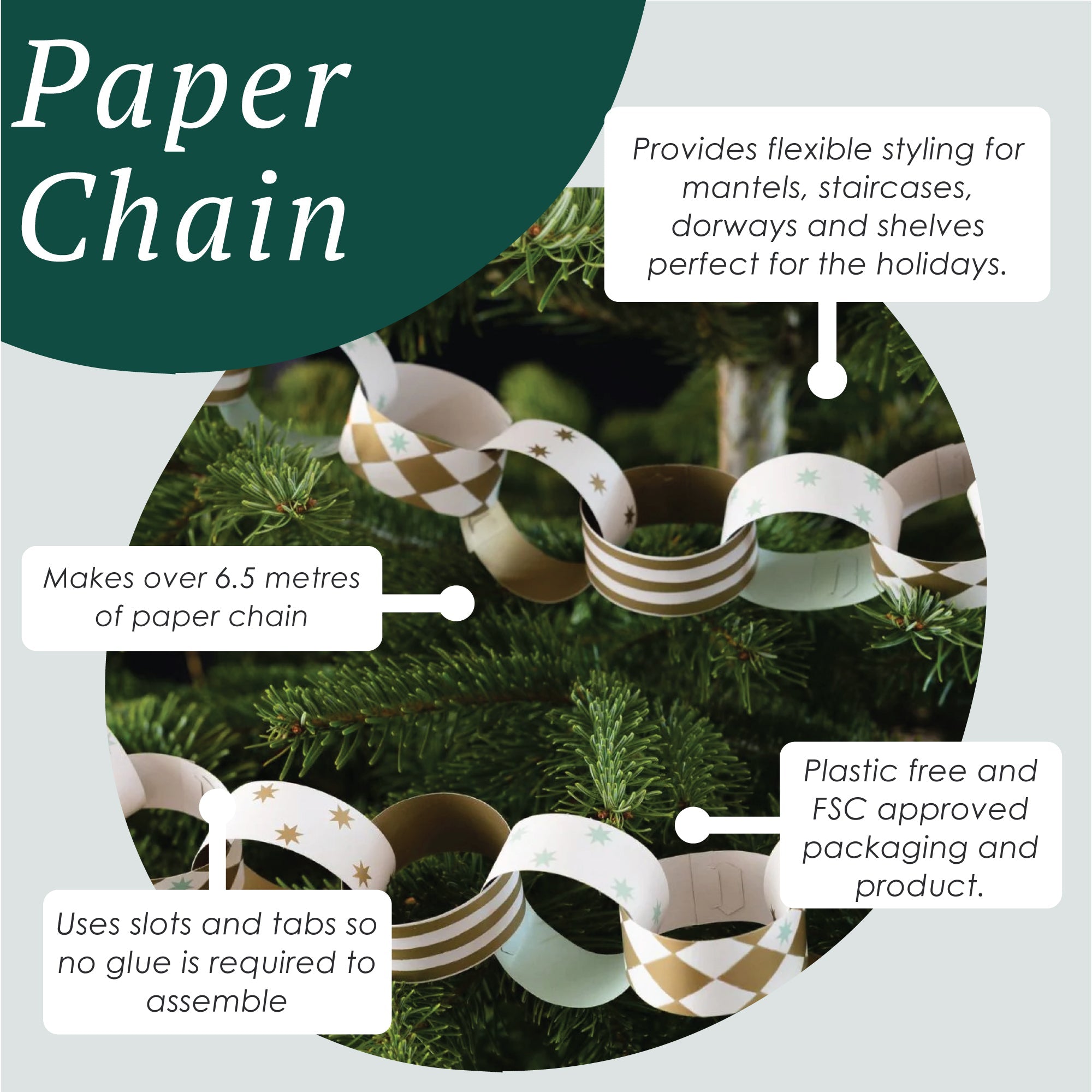 Gilded Paper Chains - 100 Pack