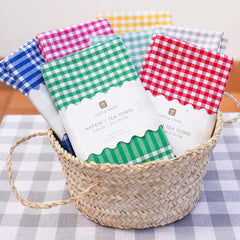 Mint Green & White Gingham Tea Towels/Napkins
