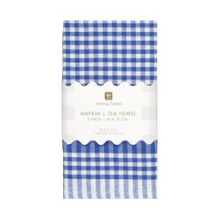 Blue & White Gingham Tea Towels/Napkins