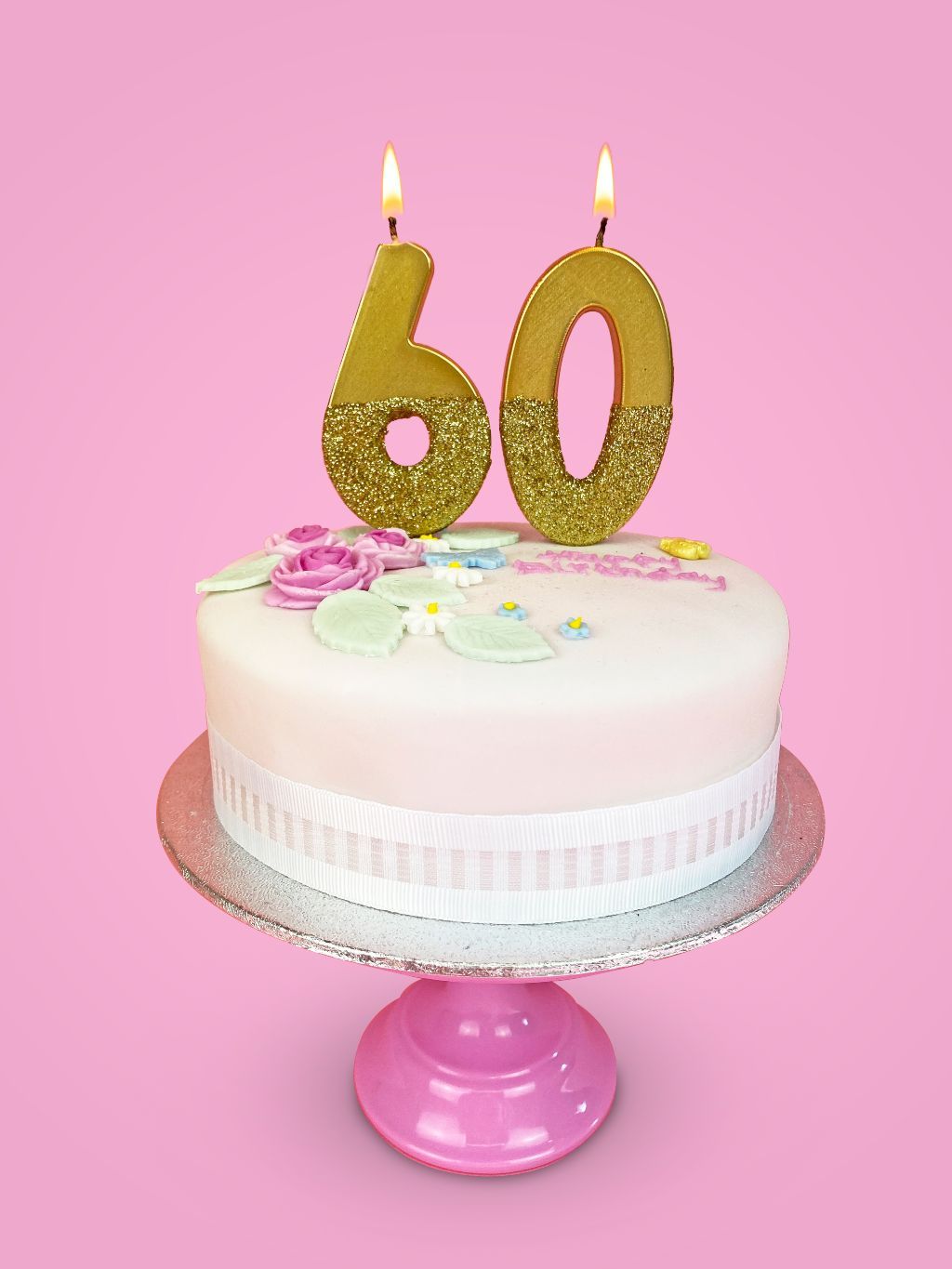 Gold Glitter Birthday Number Candle - 6