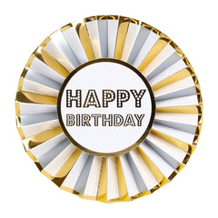 Gold Happy Birthday Badge
