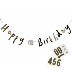 Customisable Happy Birthday Banner Garland - 3m