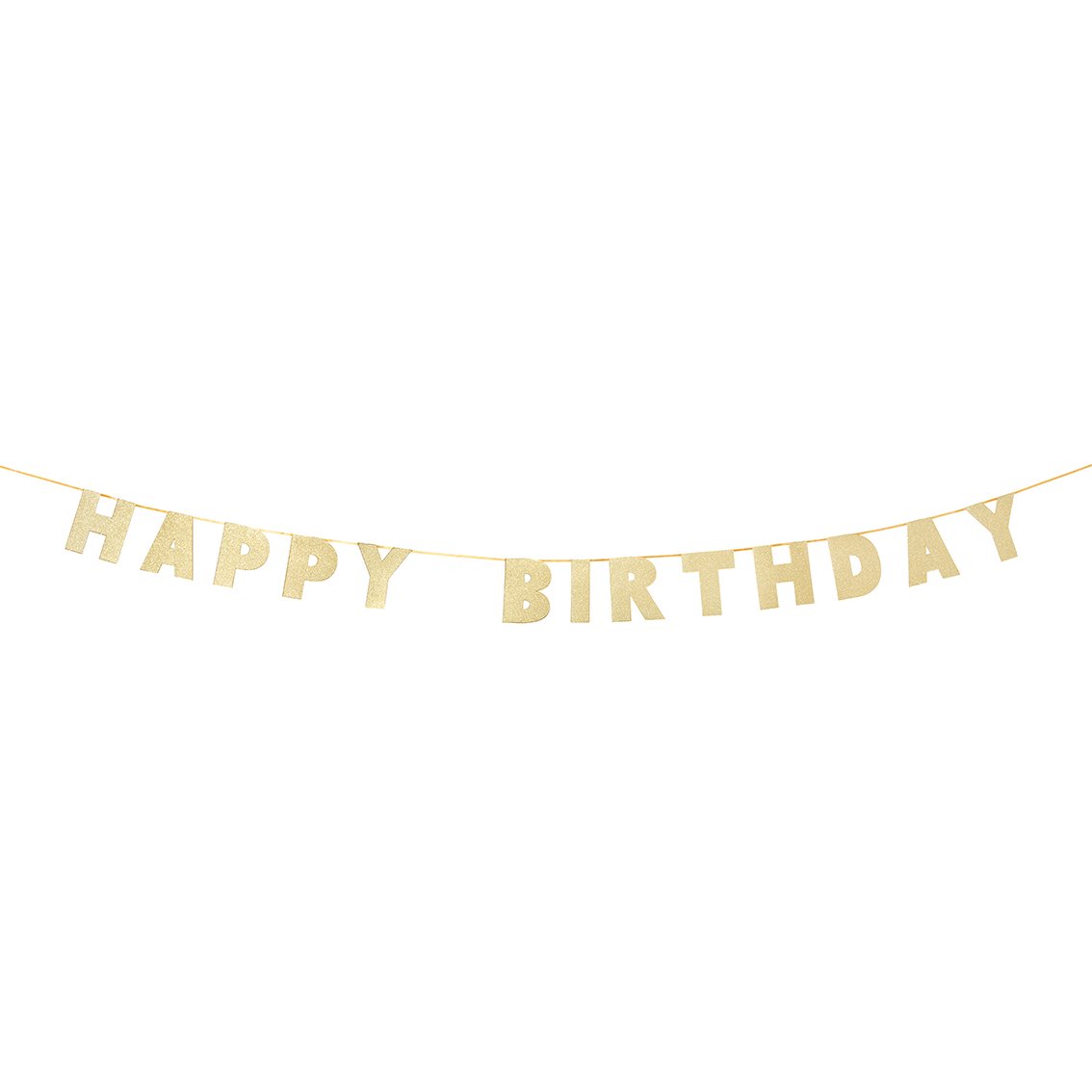 Luxe Gold Happy Birthday Banner Garland - 3m